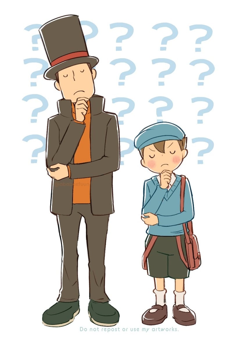 hershel layton and luke triton (professor layton) drawn by abarenbou_bifun
