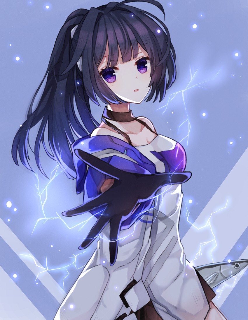 raiden mei (honkai and 1 more) drawn by chabatake