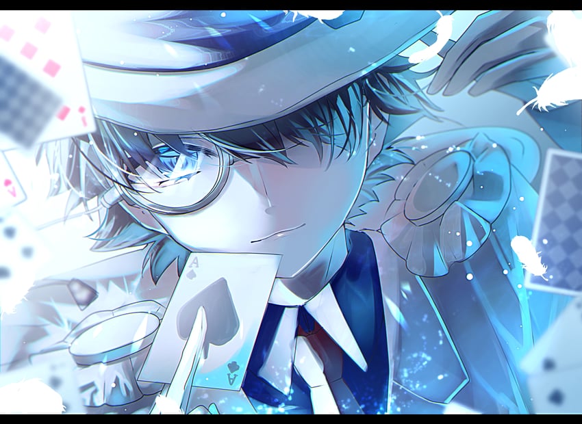 kaitou kid (meitantei conan and 1 more) drawn by nuinui96