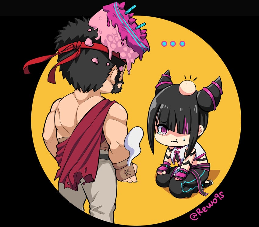 han juri and ryu (street fighter and 1 more) drawn by rewoqs