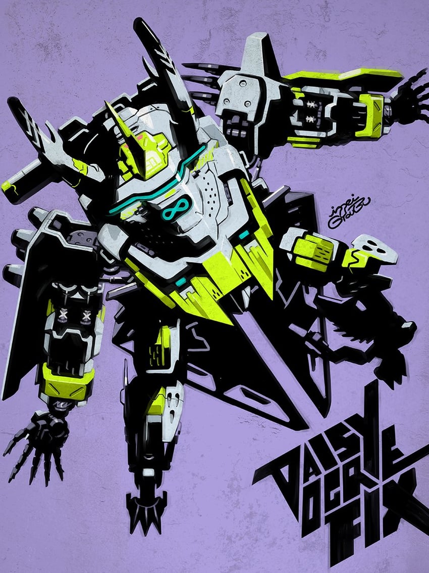 daisy ogre and daisy ogre fix (synduality and 1 more) drawn by gyoubu_ippei