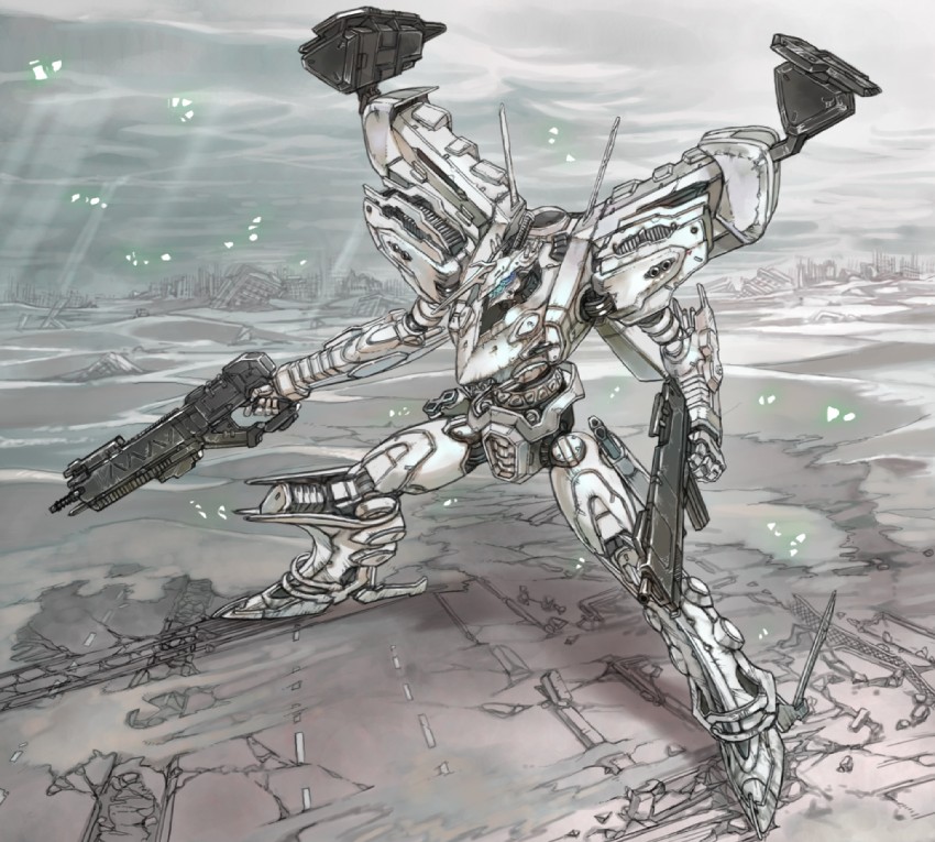 white glint (armored core and 1 more) drawn by touge_(kubiwa_tsuki)
