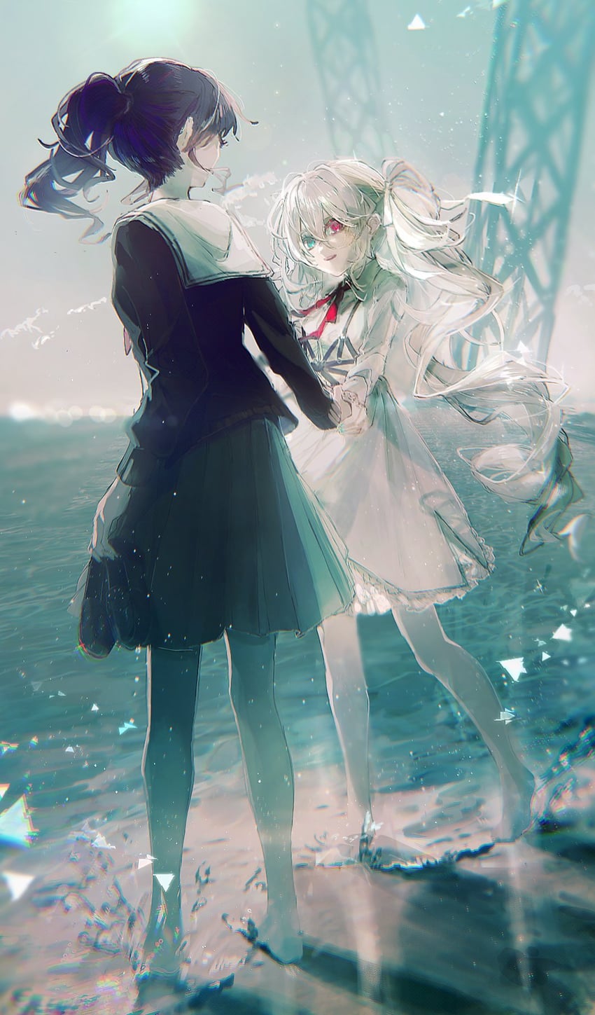 hatsune miku, asahina mafuyu, and 25-ji miku (vocaloid and 1 more) drawn by mochigome_23