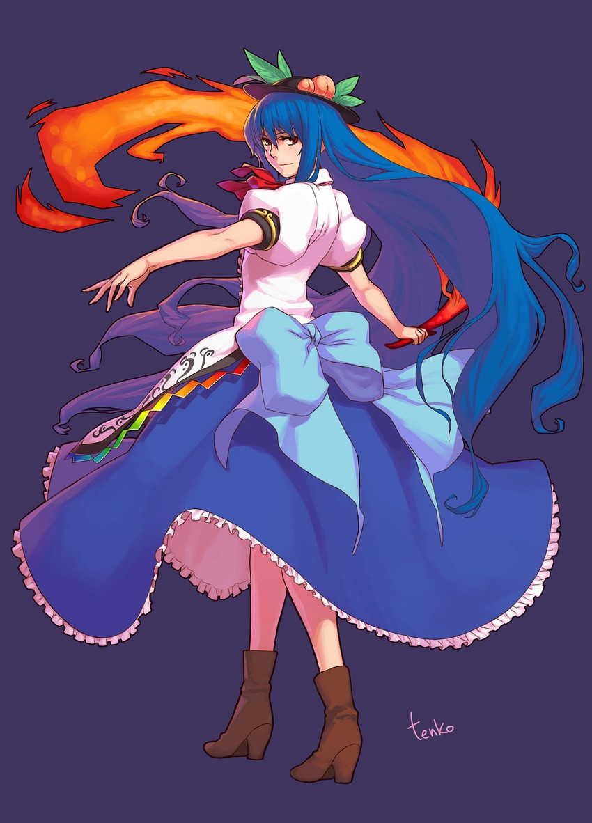 hinanawi tenshi (touhou) drawn by azusa_(hws)