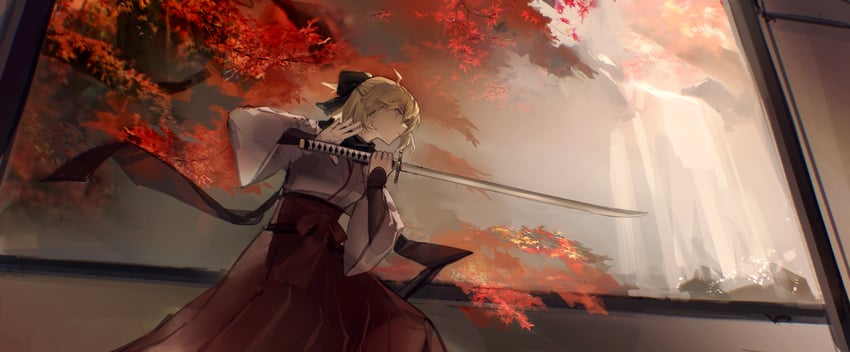 okita souji (fate and 1 more) drawn by urie