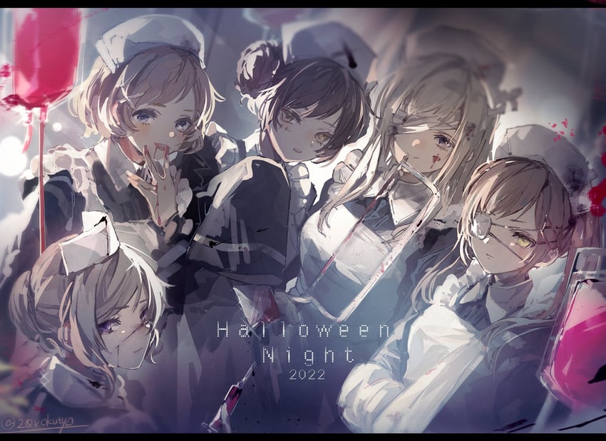 america, united kingdom, russia, france, and china (axis powers hetalia) drawn by nijuurokucha