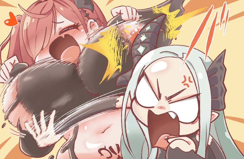 leviathan and ziz (goddess of victory: nikke) drawn by stupidleon2
