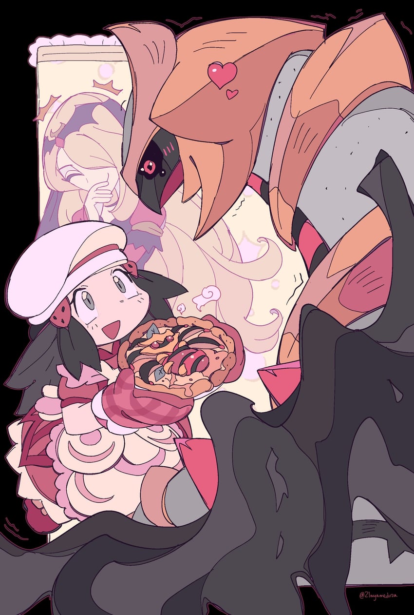 cynthia, giratina, and dawn (pokemon and 1 more) drawn by zlayameduza