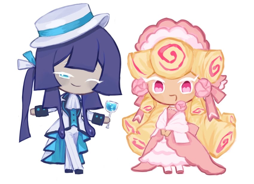 kouign-amann cookie and prune juice cookie (cookie run and 1 more) drawn by mokaink28
