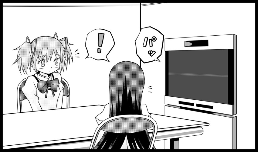 akemi homura and kaname madoka (mahou shoujo madoka magica and 1 more) drawn by tsukumo_(soar99)