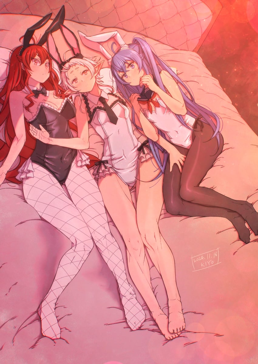 roxy migurdia, eris greyrat, and sylphiette (mushoku tensei) drawn by kiyo_(a_sam_ko)