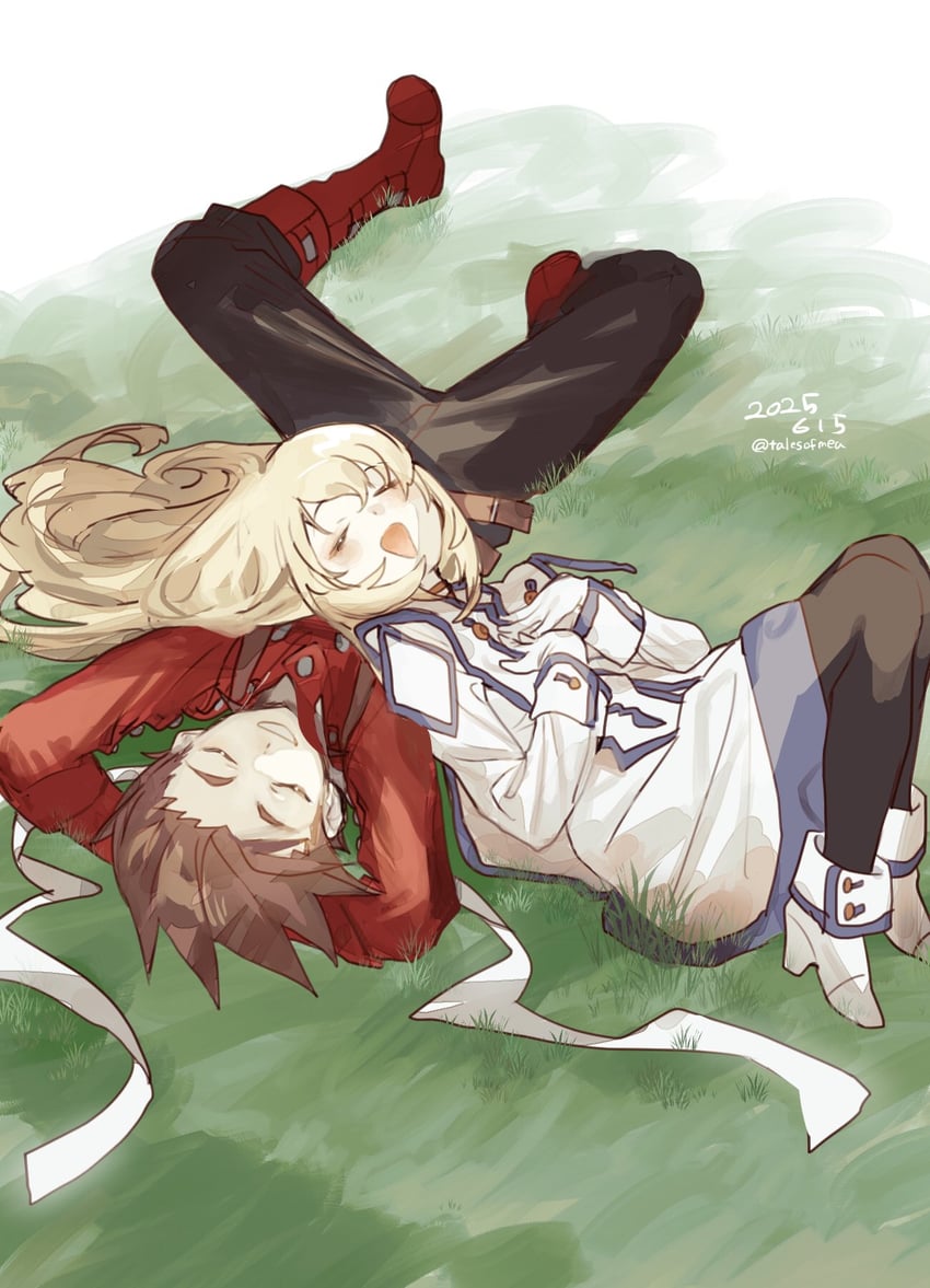 colette brunel and lloyd irving (tales of and 1 more) drawn by meameeea