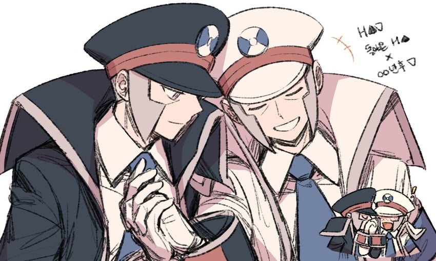 ingo and emmet (pokemon and 1 more) drawn by seku_000