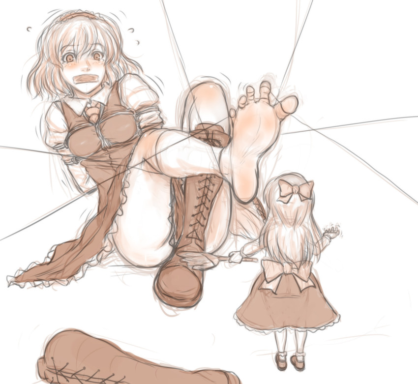 alice margatroid and shanghai doll (touhou) drawn by kuro_suto_sukii