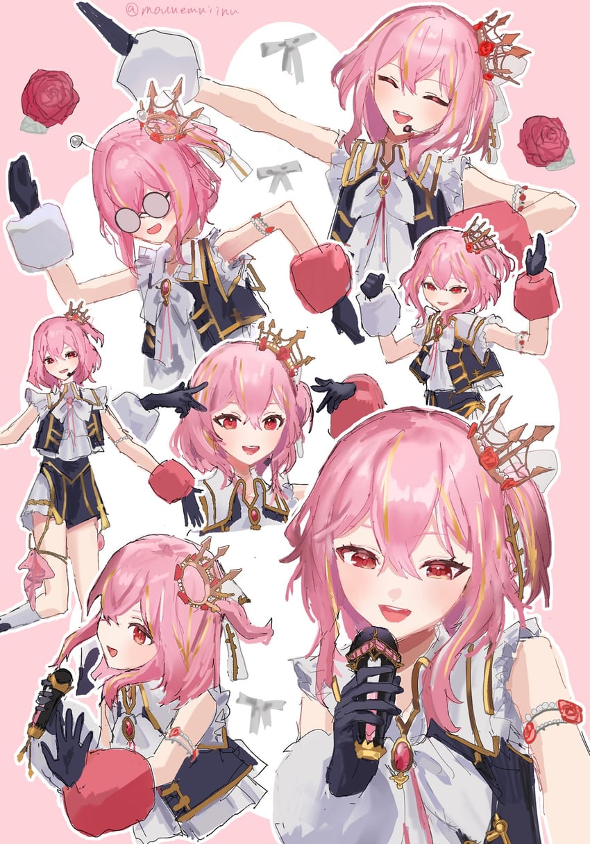 rosemi lovelock and andromedako (nijisanji and 4 more) drawn by mounemuiinu