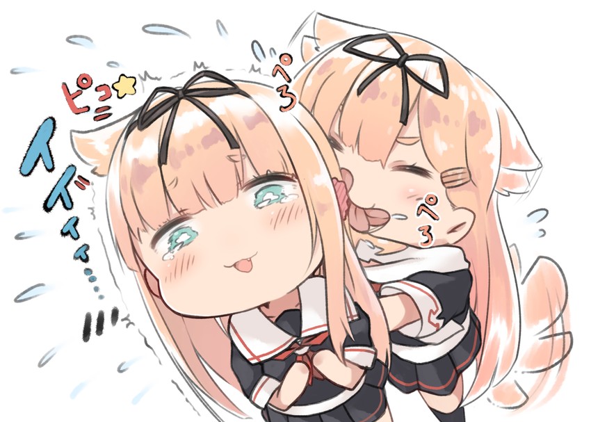 yuudachi and yuudachi kai ni (kantai collection) drawn by dyson_(edaokunnsaikouya)