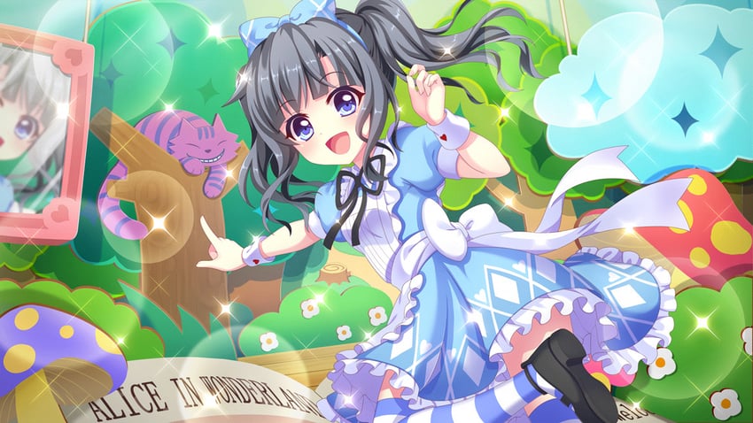 alice, cheshire cat, and itsumura yukari (alice's adventures in wonderland and 1 more) drawn by izumi_tsubasu