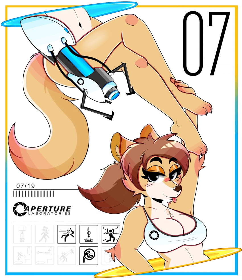 chell (original and 1 more) drawn by wirelessshiba