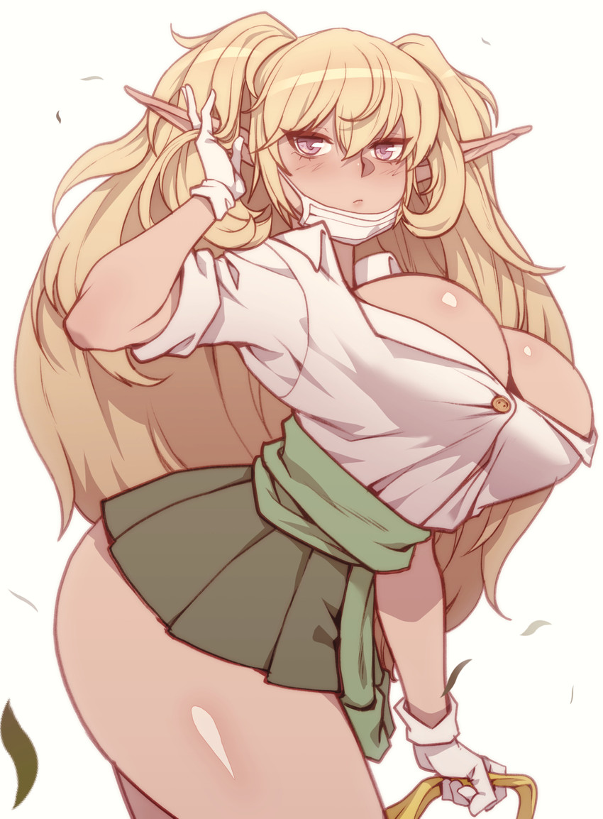 dark elven forest ranger (last origin) drawn by carcass_(artist)