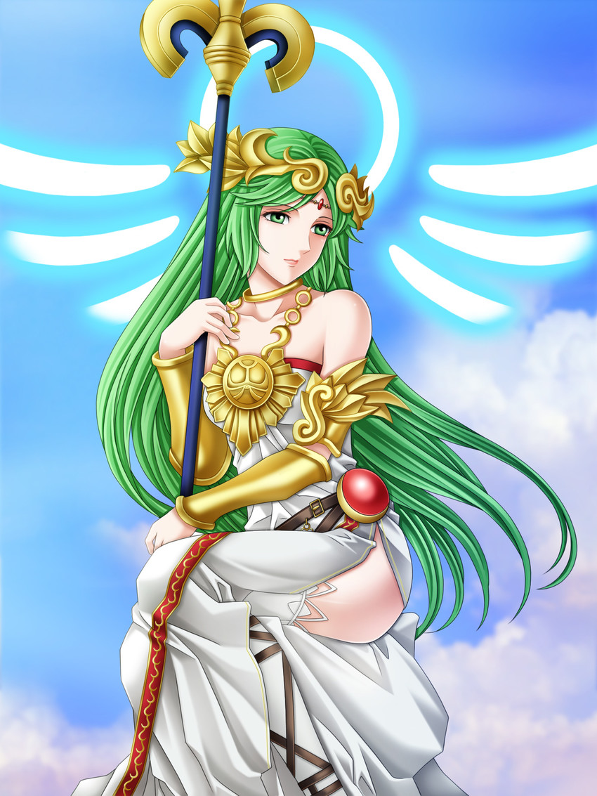palutena (kid icarus and 1 more) drawn by tamamon