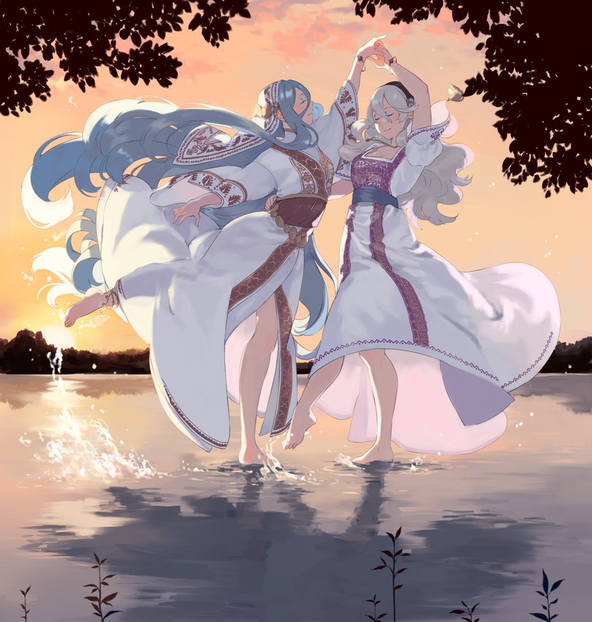 female corrin and azura (fire emblem and 1 more) drawn by ai-wa