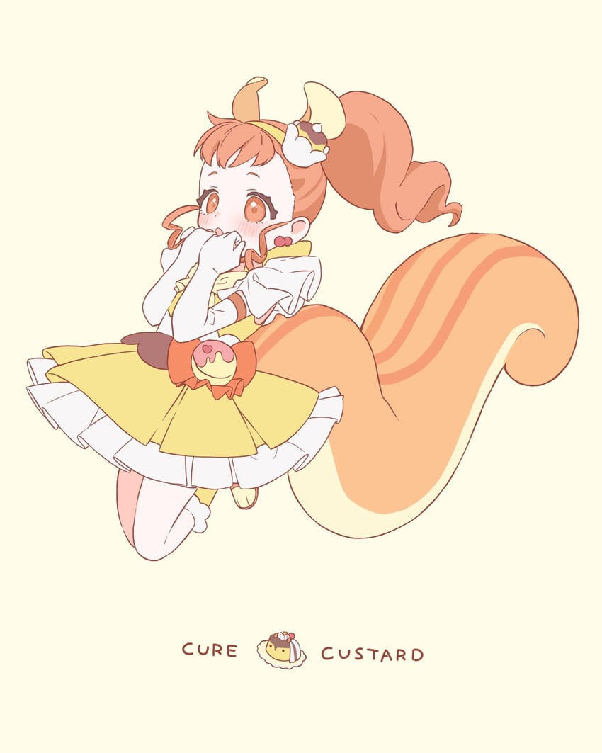 arisugawa himari and cure custard (precure and 1 more) drawn by mokano_n