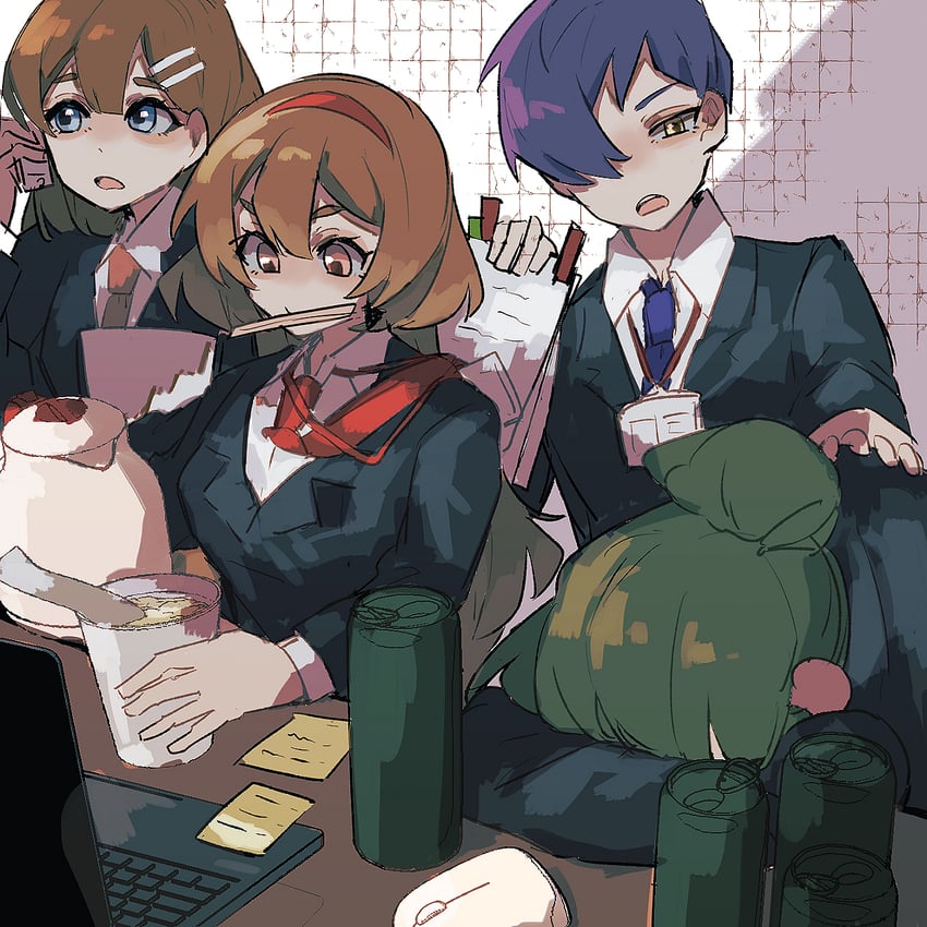 netzach, hod, malkuth, and yesod (project moon and 1 more) drawn by nakame77