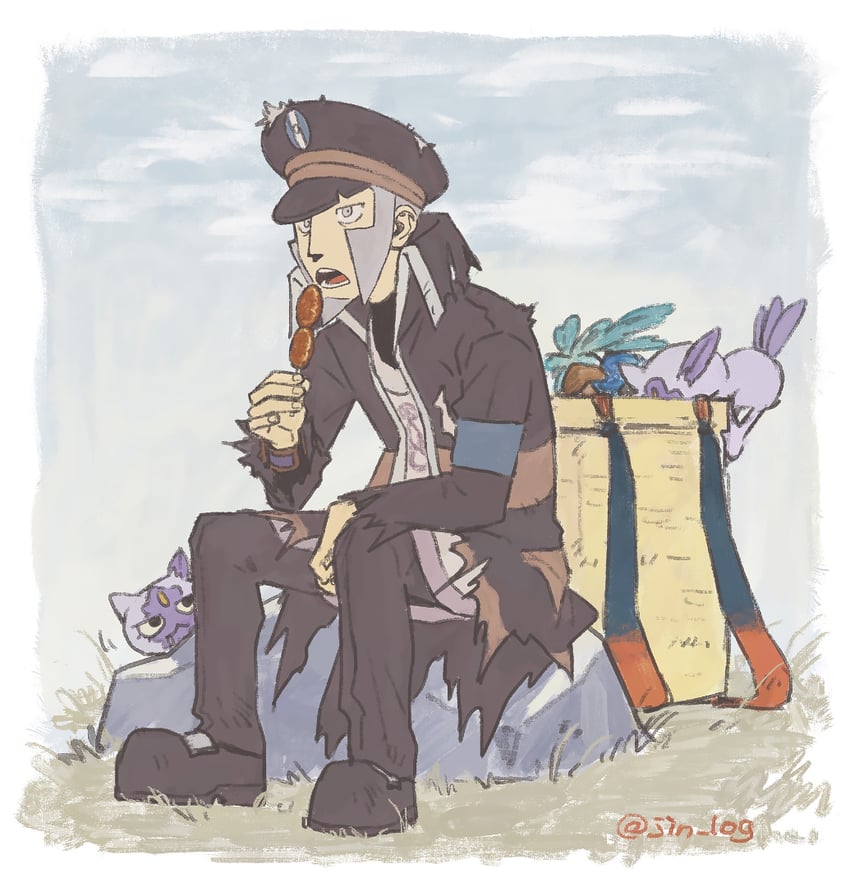 ingo and hisuian sneasel (pokemon and 1 more) drawn by jinkichi