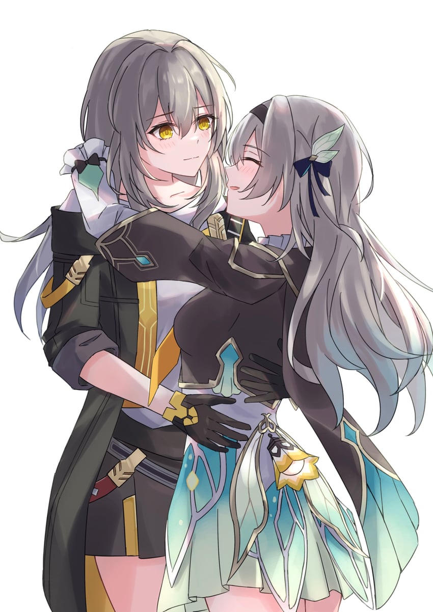 trailblazer, firefly, and stelle (honkai and 1 more) drawn by tsuihane
