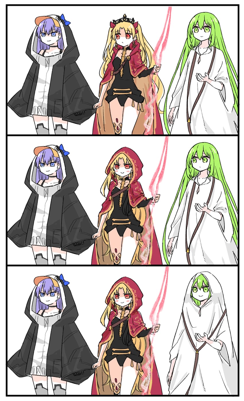 ereshkigal, meltryllis, and enkidu (fate and 1 more) drawn by himeko_(nico6v6pachi)