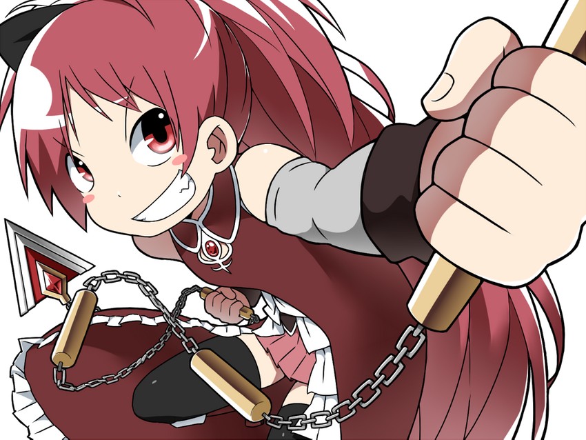 sakura kyoko (mahou shoujo madoka magica) drawn by gogiga_gagagigo