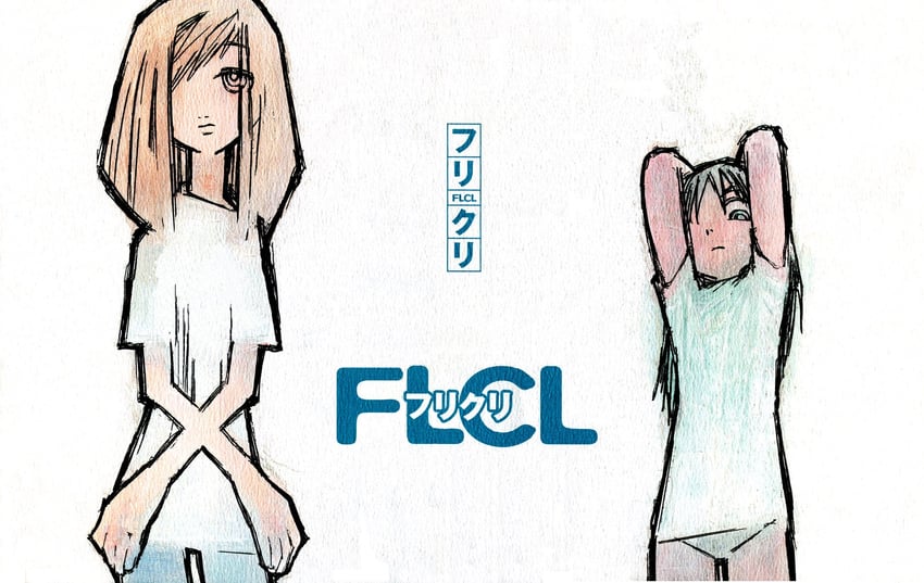 samejima mamimi and ninamori eri (flcl) drawn by ueda_hajime