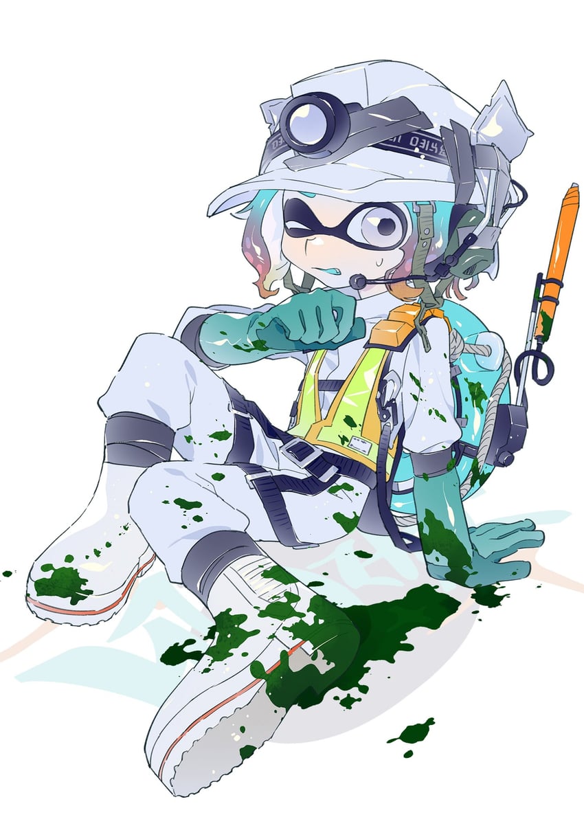inkling player character and inkling girl (splatoon and 1 more) drawn by himiko0025