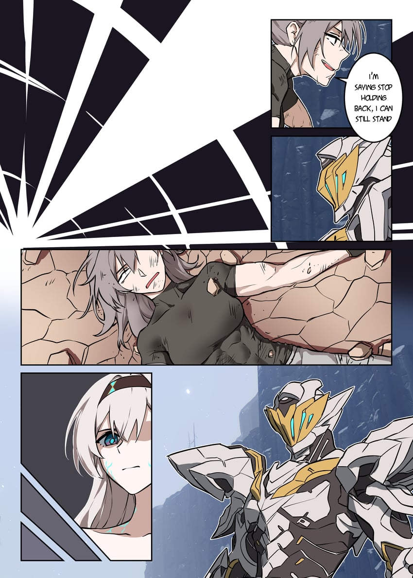 trailblazer, firefly, stelle, and sam (honkai and 1 more) drawn by huybu51