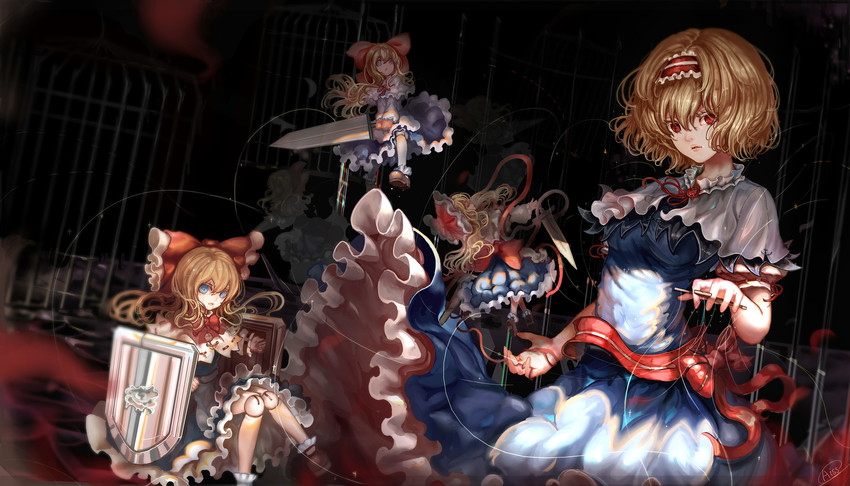 alice margatroid and shanghai doll (touhou) drawn by kiyomasa_ren