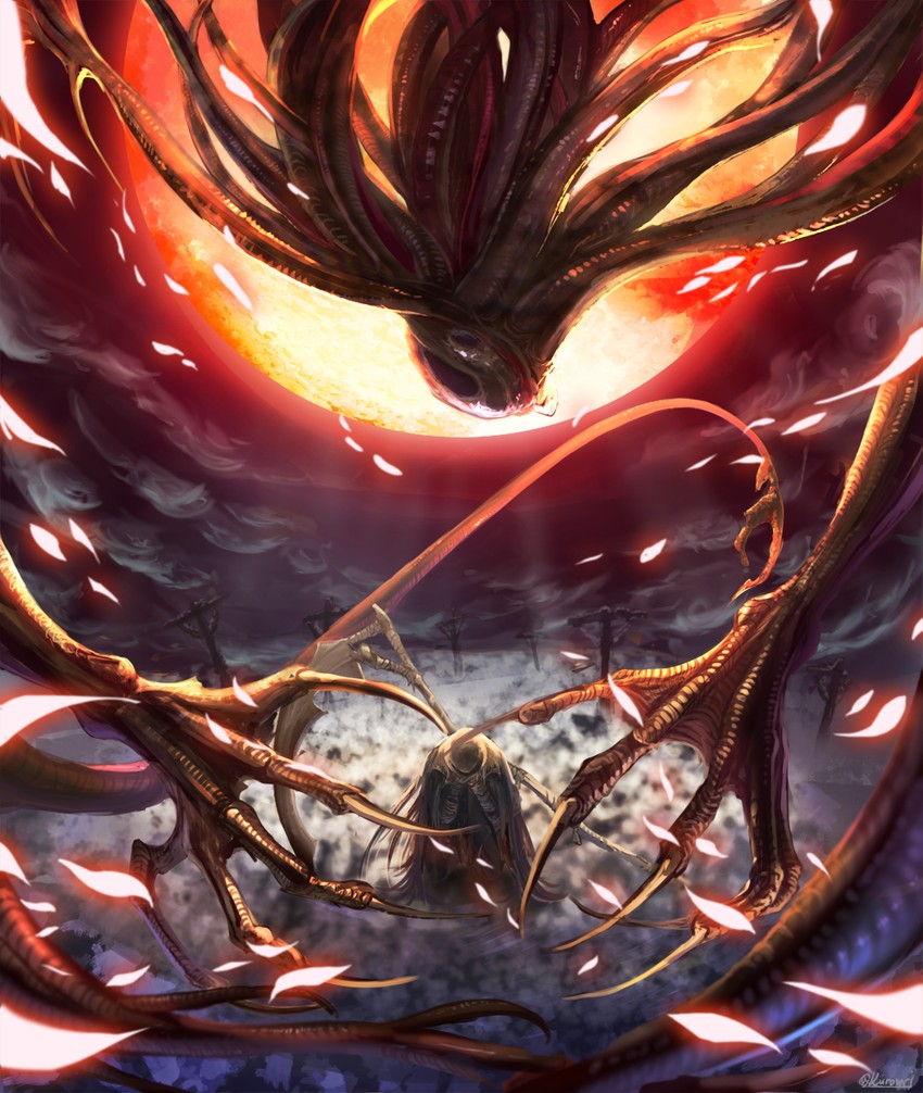 gehrman the first hunter and moon presence (bloodborne) drawn by kurouri_(kurowri)