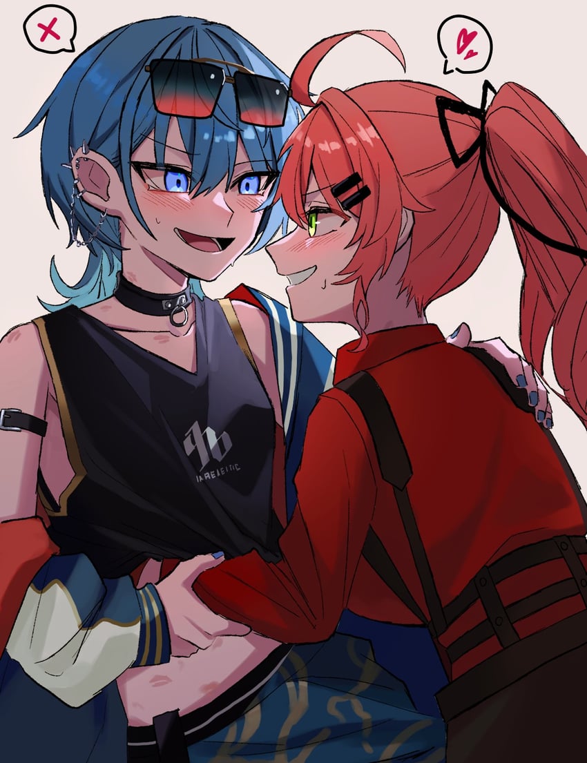 hoshimachi suisei and sakura miko (hololive and 1 more) drawn by a-rufu