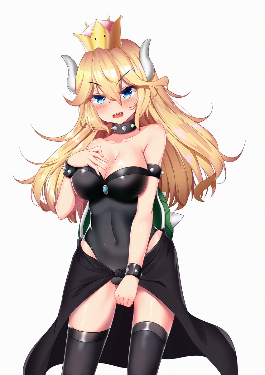 bowsette (mario and 1 more) drawn by zhai_mu_q