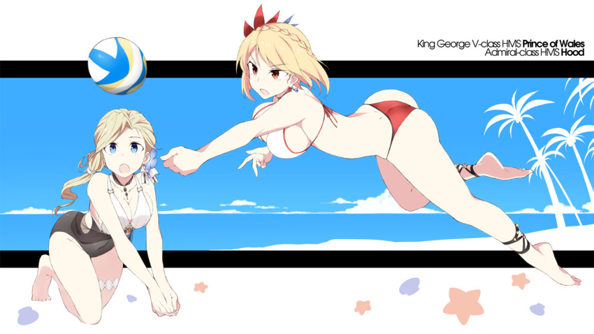 hood and prince of wales (azur lane) drawn by shigino_sohuzi