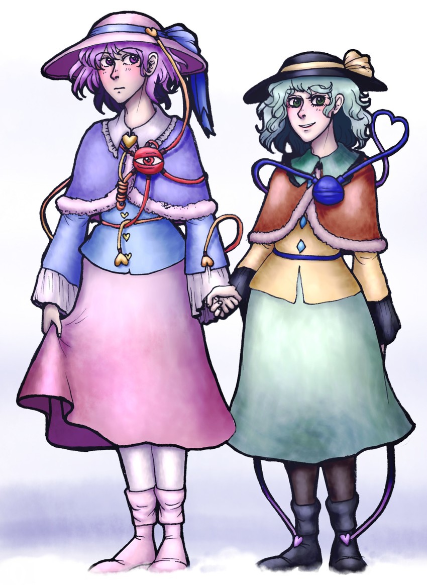 komeiji koishi and komeiji satori (touhou) drawn by moonywitcher