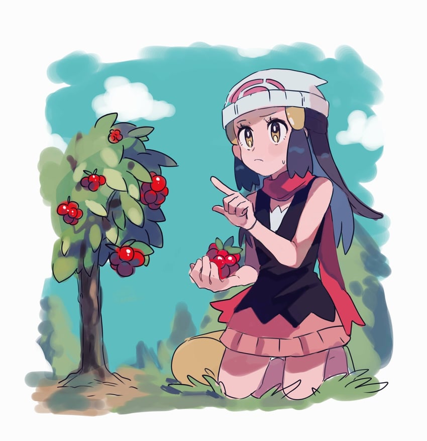 dawn (pokemon and 1 more) drawn by shichibee_(stm_mimi)