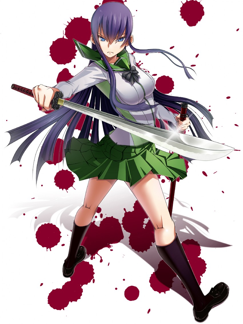 busujima saeko (highschool of the dead) drawn by umeboshitora