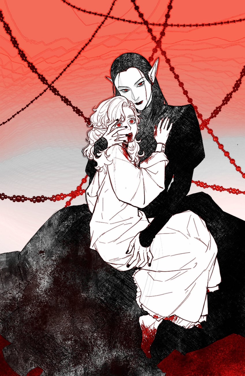 astarion and cazador szarr (dungeons & dragons and 2 more) drawn by ichijo_(cyxxx123)