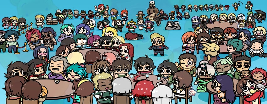 suletta mercury, miorine rembran, haro, char aznable, cagalli yula athha, and 74 more (gundam and 24 more) drawn by afei_(sfma3248)