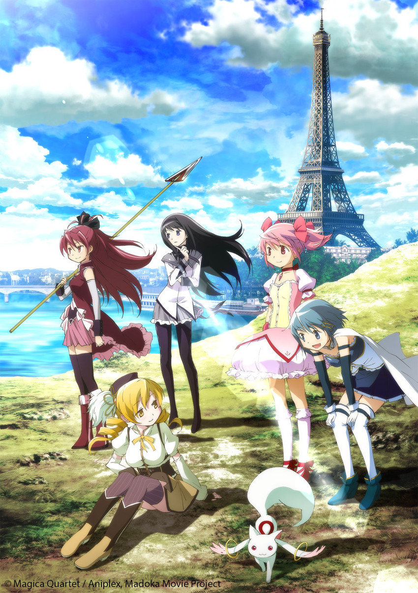 akemi homura, kaname madoka, miki sayaka, sakura kyoko, tomoe mami, and 1 more (mahou shoujo madoka magica and 1 more)