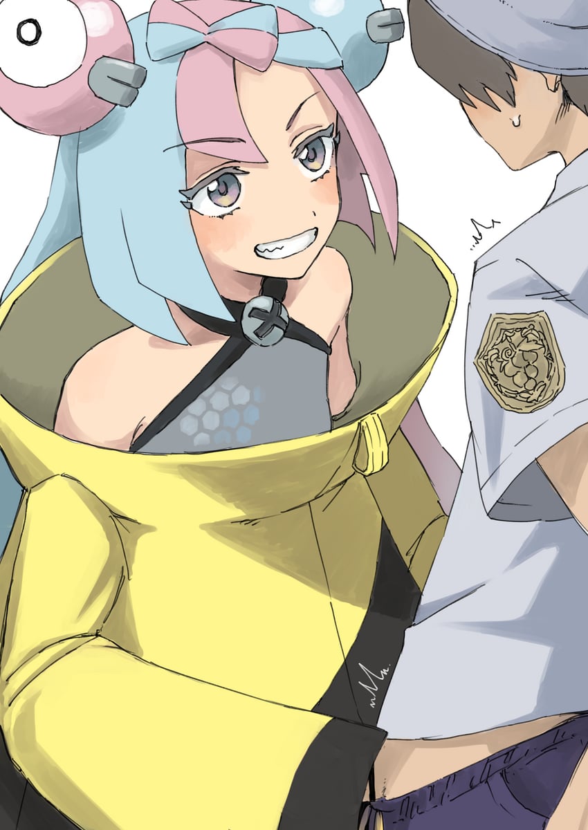 iono and florian (pokemon and 1 more) drawn by raimaru