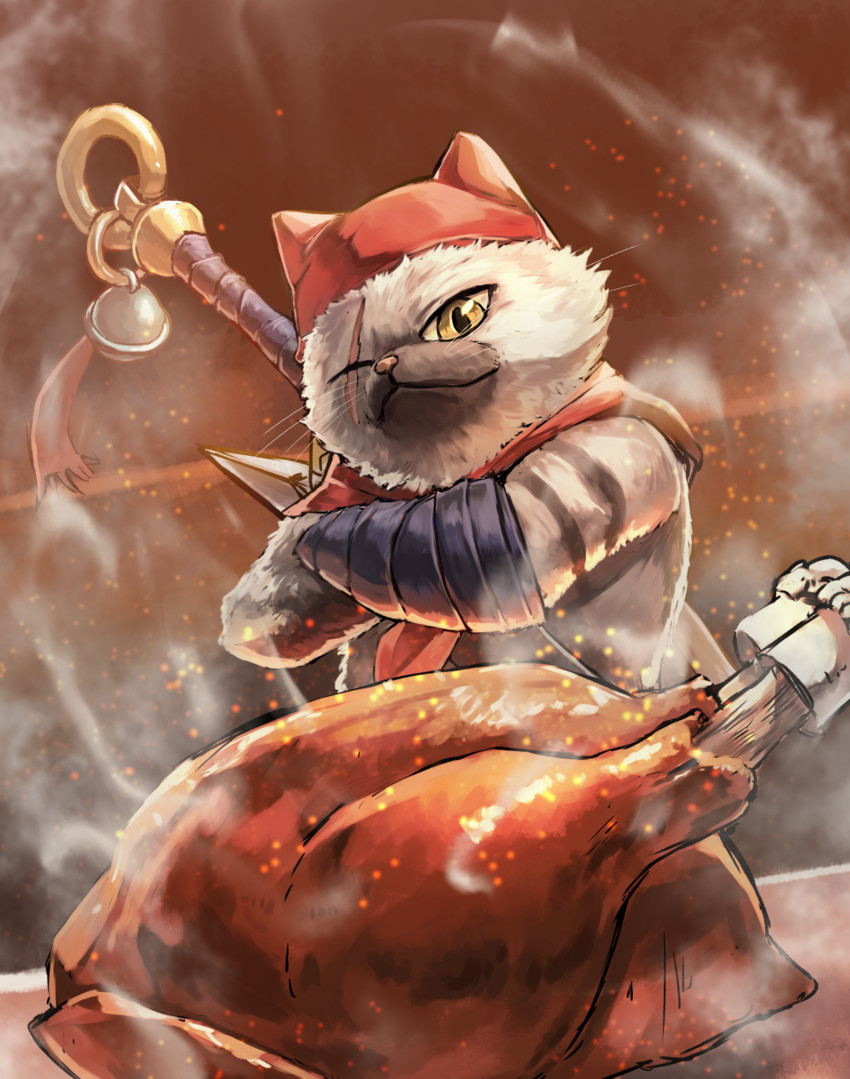 meowscular chef (monster hunter and 1 more) drawn by kuroi_susumu