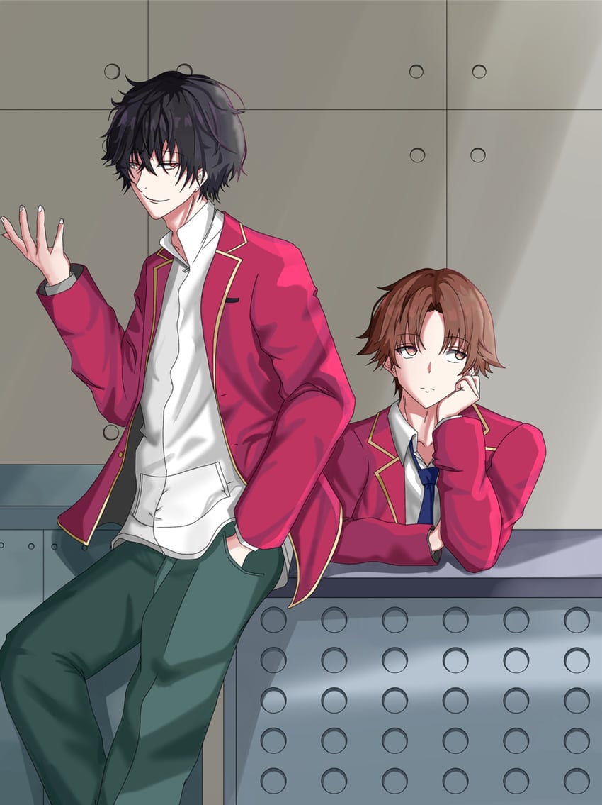 ayanokouji kiyotaka and katagiri yuuichi (youkoso jitsuryoku shijou shugi no kyoushitsu e and 1 more) drawn by an_pen12