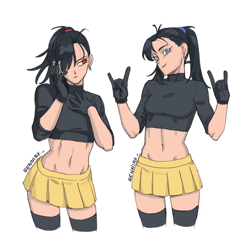 gamma 2 and gamma 1 (dragon ball and 2 more) drawn by genniax