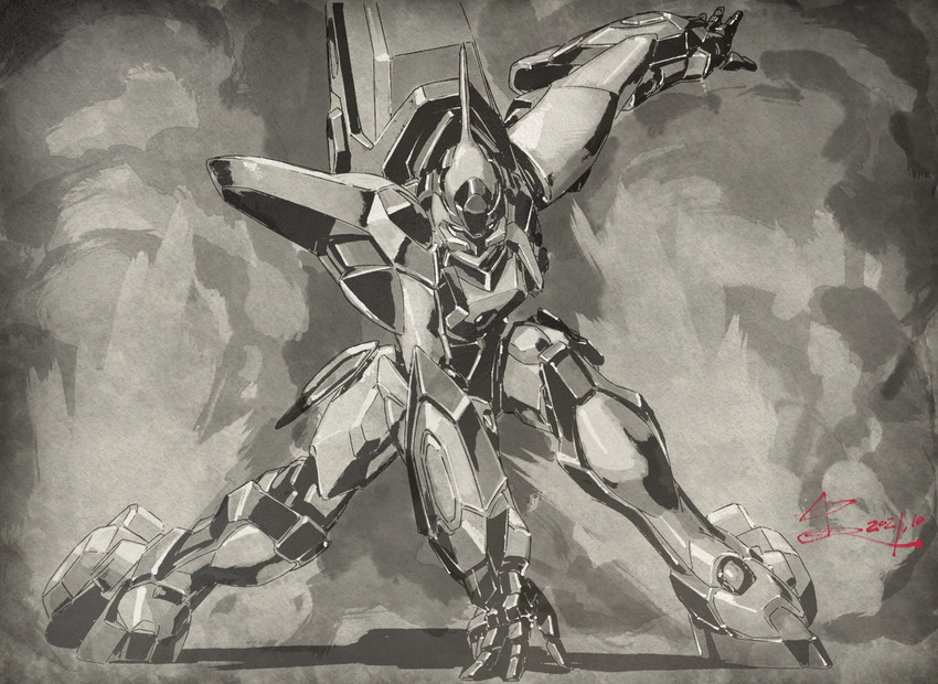 lancelot and lancelot z-01 (code geass) drawn by nakada_eiji